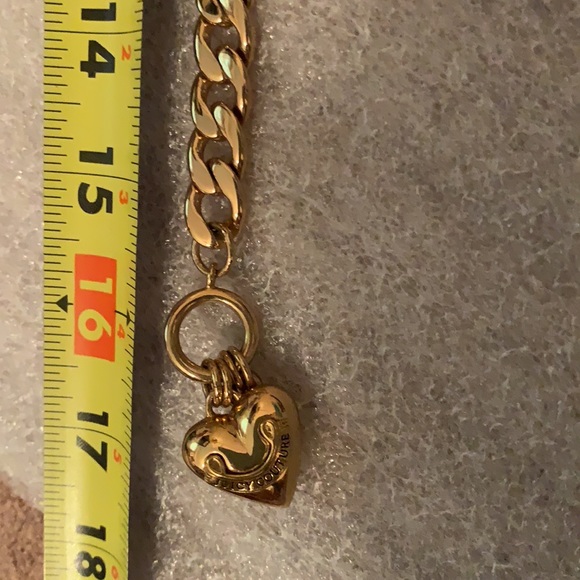 Y2K JUICY COUTURE STARTER NECKLACE AND EARRINGS CHUNKY CHOKER HEAVYWEIGHT - Picture 14 of 16